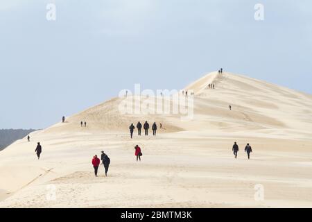 Pyla-sur-Mer, Landes/France; Mar. 27, 2016. The Dune of Pilat is the tallest sand dune in Europe. It is located in La Teste-de-Buch in the Arcachon Ba Stock Photo