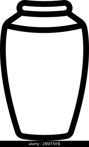low necked vase icon vector outline illustration Stock Vector Image ...