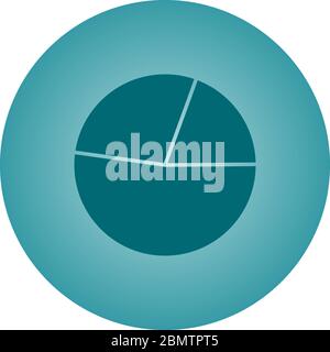 Beautiful Pie chart Vector Glyph icon Stock Vector