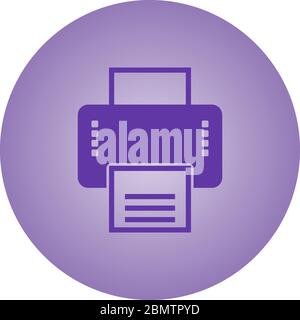 Beautiful Printer Vector Glyph icon Stock Vector