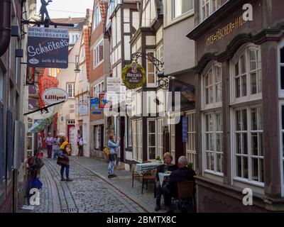 Historisches Stadtviertel Schnoor, Bremen, Deutschland Stock Photo