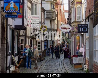 Historisches Stadtviertel Schnoor, Bremen, Deutschland Stock Photo