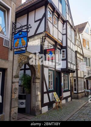 Historisches Stadtviertel Schnoor, Bremen, Deutschland Stock Photo