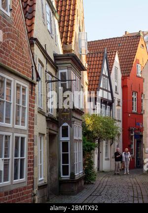 Historisches Stadtviertel Schnoor, Bremen, Deutschland Stock Photo