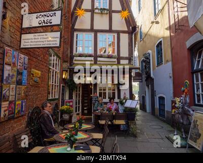 Historisches Stadtviertel Schnoor, Bremen, Deutschland Stock Photo