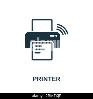 Printer icon. Simple illustration from wireless devices collection. Creative Printer icon for web design, templates, infographics and more Stock Vector