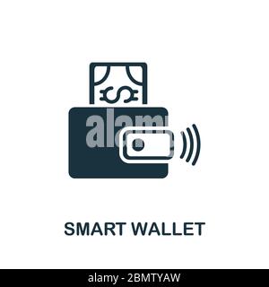 Smart Wallet icon. Simple illustration from wireless devices collection. Creative Smart Wallet icon for web design, templates, infographics and more Stock Vector