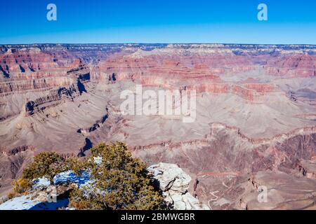 Grand Canyon in Winter in the USA Stock Photo