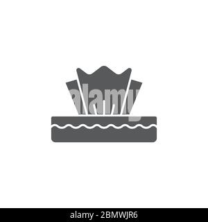 Tissue wet wipes handkerchief box vector icon isolated on white background Stock Vector