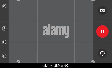 Mobile phone camera viewfinder overlay user interface Stock Vector