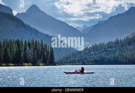 Two Medicine Lake, Montana, Glacier national park Stock Photo