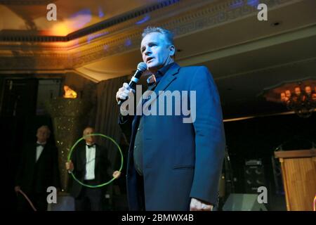 Television comedian Bobby Davro performst an event in the Dorchester Hotel, London, England 2012. Stock Photo