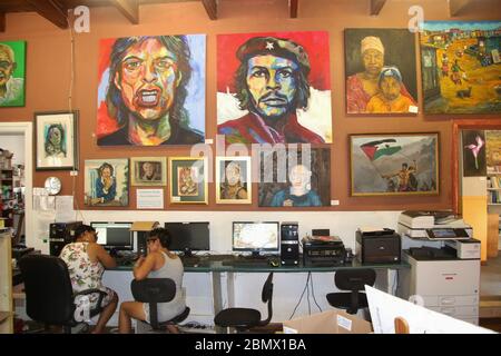 Creative interior in a stationary shop in  the remote town Barrydale, situated on Route 62, in the Karoo. Western Cape Province, Suth Africa, Africa. Stock Photo