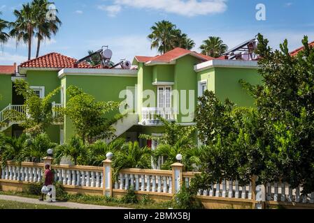 Plush housing estate, Vedado district, Havana, Cuba Stock Photo