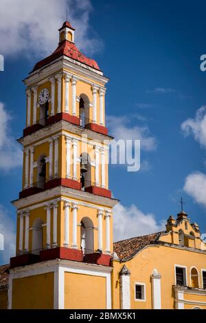 Iglesia de Nuestra Señora del Buen Viaje, Church of Our Lady of good travel at the main square, Remedios, Cuba Stock Photo