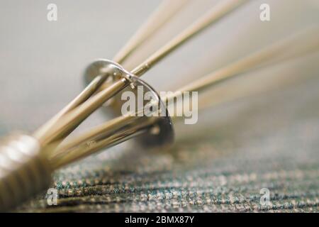 Close up of small whisk handle Stock Photo