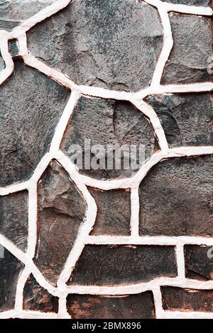 Pattern of grey and rough sandstone wall texture and background Stock Photo