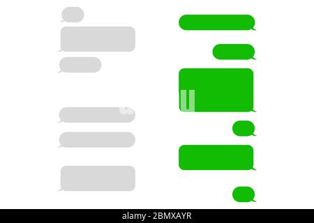 Short message bubbles. SMS. Speech bubbles. Stock Vector