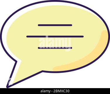Chat bubble yellow RGB color icon Stock Vector