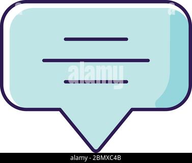 Speech bubble blue RGB color icon Stock Vector