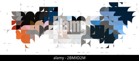 Fantastic abstract modern panorama background pattern Stock Photo