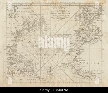 A new map or chart of the Western or Atlantic Ocean, with part of ...