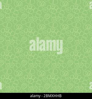 Interlocking rings on a light green background seamless vector repeat pattern design Stock Vector