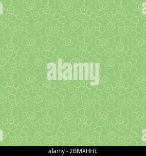 Interlocking rings on a light green background seamless vector repeat pattern design Stock Vector
