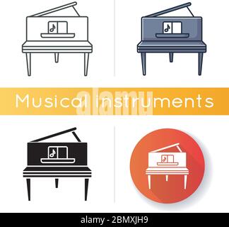 Grand piano icon Stock Vector