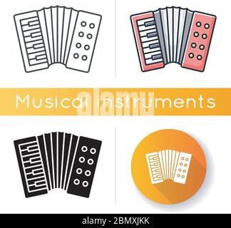 Accordion icon Stock Vector