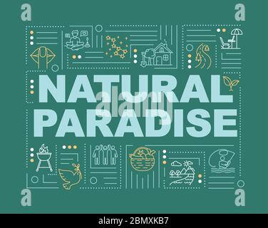 Nature paradise word concepts banner Stock Vector