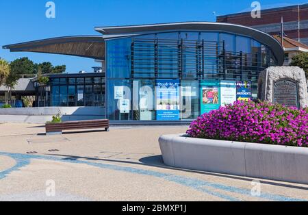 Bournemouth Tourist Information Centre at Pier Approach closed due to Coronavirus lockdown at Bournemouth, Dorset UK in May 2020 Stock Photo