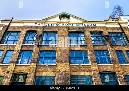 Exterior of Ragged School Museum, Tower Hamlets, London, UK Stock Photo