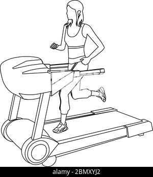 Treadmill doodle style sketch illustration hand  Stock Illustration  74350214  PIXTA