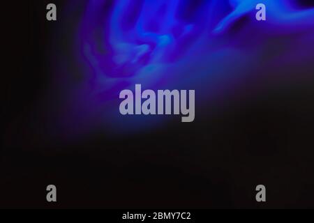 Blue and Purple Waves on Black Background Stock Photo