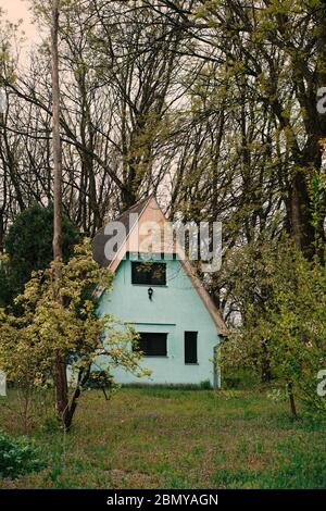 Forest house in Serbia. Stock Photo