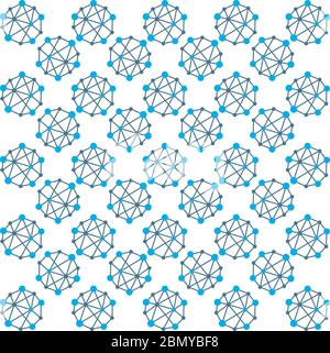 multicolor molecules seamless pattern. Stock Vector illustration Stock Vector