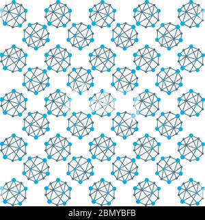 multicolor molecules seamless pattern. Stock Vector illustration Stock Vector