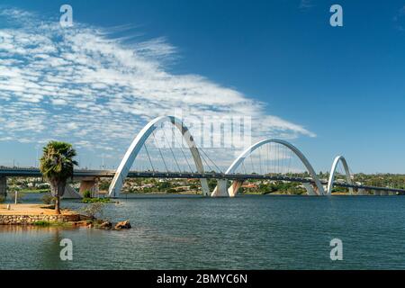Brasilia, DF, Brazil. Juscelino Kubitschek Bridge. Stock Photo