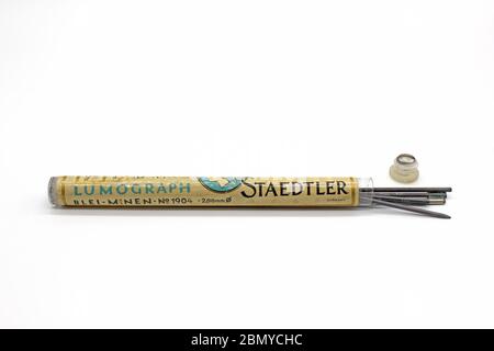 Staedtler leads case, isolated on a white background Stock Photo