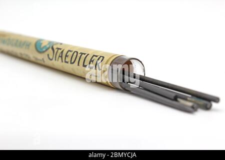 Staedtler leads case, isolated on a white background Stock Photo