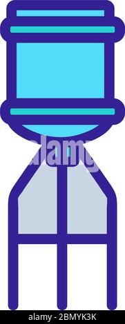 water bottle on top of cooler icon vector outline illustration Stock Vector