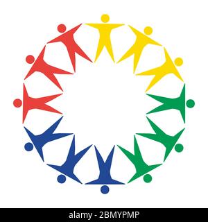 circle of the social groups Stock Vector