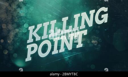 Text sign showing Killing Point. Business photo showcasing Phase End Review Stage Gate Project Evaluation No Go Stock Photo