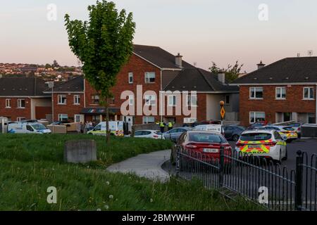 Cork, Ireland. 11th May, 2020. Stabbing in Glenfields Ballyvolane, Cork City. PLEASE DO NOT ATTACH MY NAME IF PUBLISHED Garda and Ambulance at the scene of a supposed stabbing in the Ballyvolane area. Witnesses are saying one girl was injured and is on the way to hospital while her attacker ran from the scene. Credit: Alamy Live News Stock Photo