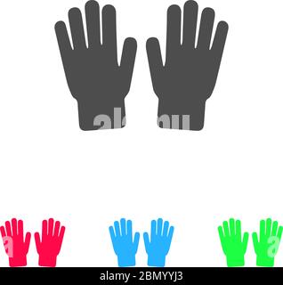 Hand icon flat. Color pictogram on white background. Vector illustration symbol and bonus icons Stock Vector