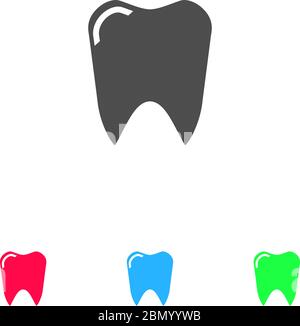 Teeth icon flat. Color pictogram on white background. Vector illustration symbol and bonus icons Stock Vector