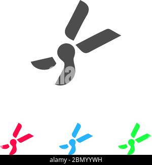 Secateurs, garden scissors icon flat. Color pictogram on white background. Vector illustration symbol and bonus icons Stock Vector