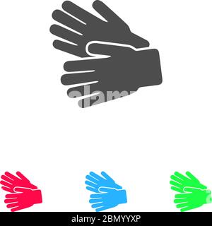Garden Gloves icon flat. Color pictogram on white background. Vector illustration symbol and bonus icons Stock Vector