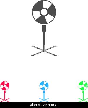 Ventilator, blower, propeller icon flat. Color pictogram on white background. Vector illustration symbol and bonus icons Stock Vector